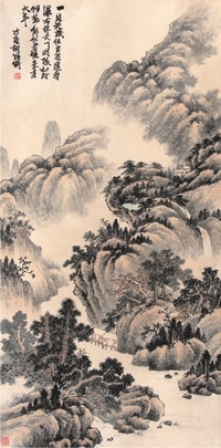 胡公寿山水立轴