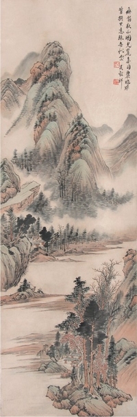 吴谷祥山水立轴