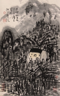 曾密山水立轴