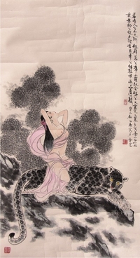 顾炳鑫人物立轴