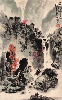 郭公达山水立轴