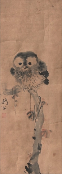 高剑父花鸟立轴