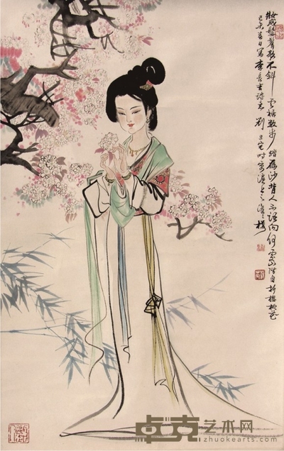 刘旦宅人物立轴 79×51cm