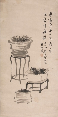 曾熙花卉立轴