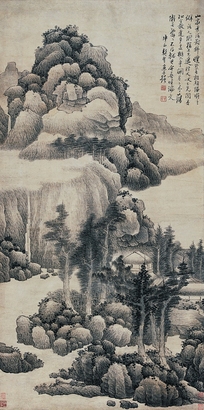 龚贤（1618-1689）  古木幽居图