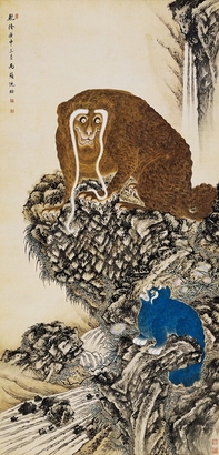 沈铨（1682-1760） 太少神狮图