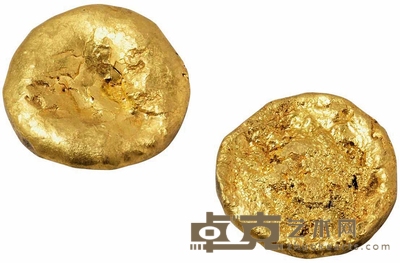 战国时期小型金饼一枚 直径33mm