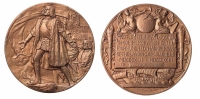 1893年美国芝加哥世博会（哥伦布世界博览会）官方颁发参展金牌奖章一枚