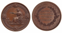 1876年美国费城世博会（美国百年独立纪念世界博览会）官方颁发正式大型奖章一枚
