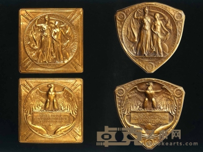 1904年美国圣路易斯世界博览会官方最高等级参展奖章两枚 