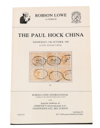 L 1983年10月19日瑞士苏黎士佳士得公司旗下Robson Lowe公司举办霍克（Paul Hock）珍藏之华邮专集拍卖目录