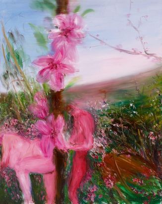 周春芽 2006年作 桃花朵朵开