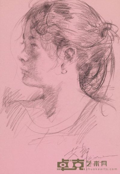 艾轩 2005年作 女孩肖像 38.9×26.8cm
