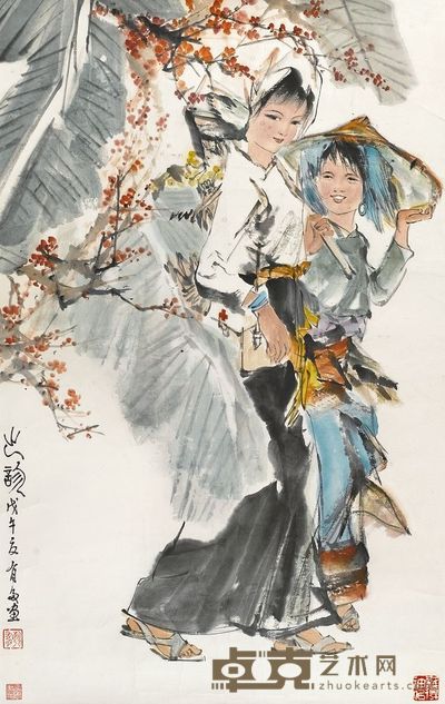 姚有多 1978年作 出诊 镜心 88×56cm