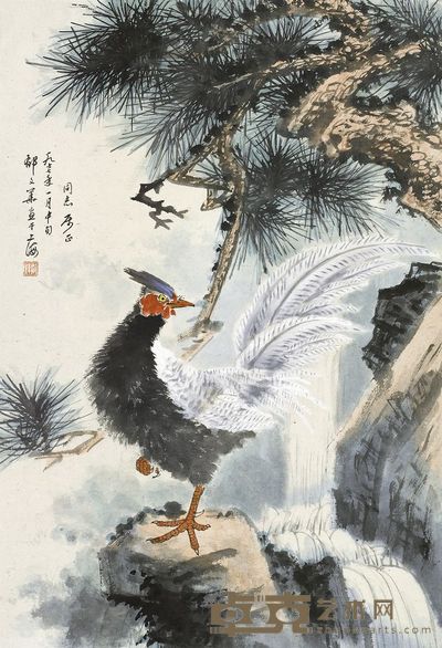 郁文华 1977年作 锦绣前程 镜心 83×57cm