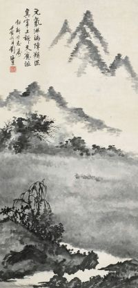刘海粟 1962年作 云岭苍原 立轴