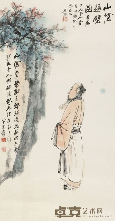 张大千 山阴题壁图 镜心 107×57cm