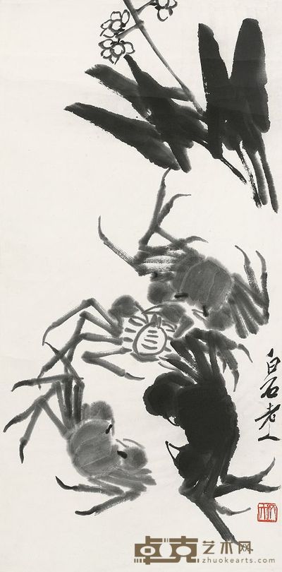 齐白石 富甲四方 立轴 68.5×33.5cm