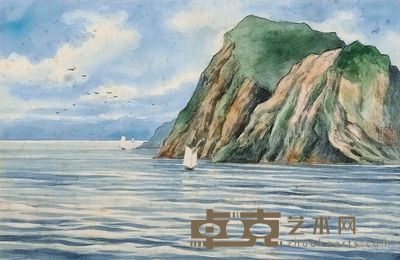 陶冷月 燕子山 镜心 15.5×24cm