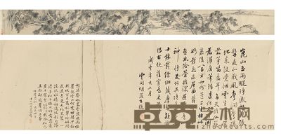 弘旿 1773年作 松泉图 手卷 34×380cm