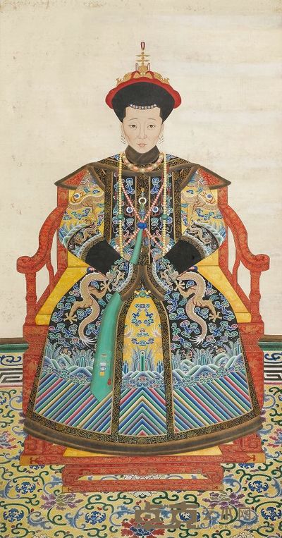 无款 宫廷人物像 立轴 179×93cm