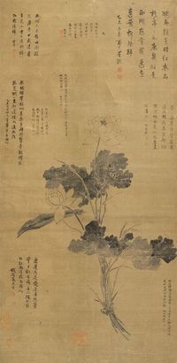 蒋廷锡 1715年作 西湖莲香 立轴