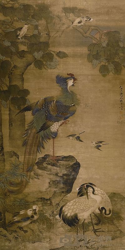 陈星 五伦图 立轴 186.5×93.5cm