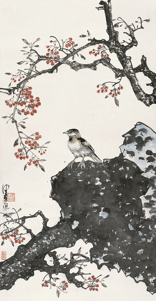 范曾 1988年作 老子出关 镜心135×67cm
