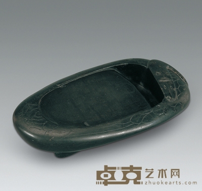 南宋 歙石雕羲之换鹅纹砚 长25cm