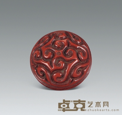 元 剔犀如意纹印盒 直径5.3cm