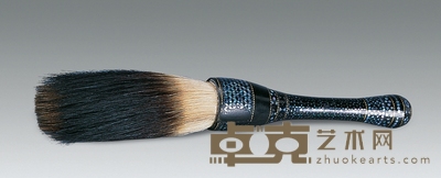 清 黑漆嵌螺钿毛笔 长26cm
