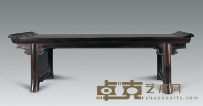 清 紫檀小翘头案 长48cm