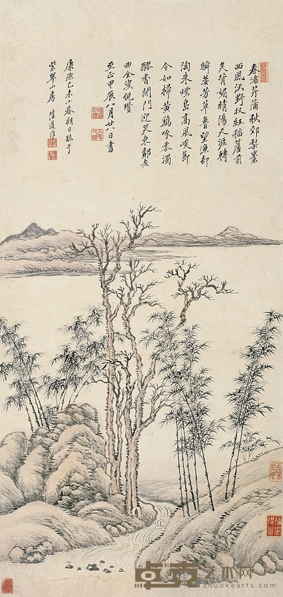 陆道淮 山水 立轴 69.5×33cm