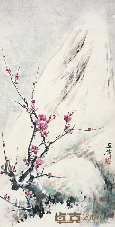 王雪涛 红梅 立轴 72×36.5cm