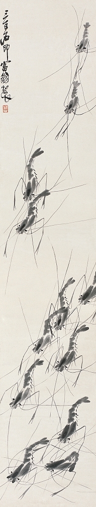齐白石 虾 立轴
