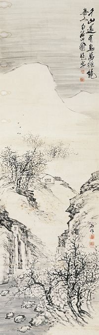 西峰 雪山 立轴