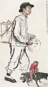 蒋兆和 1942年作 耍猴图 镜心