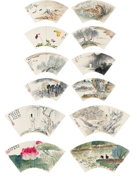 张大千 吴湖帆 等 雪月花帖（名人集锦） 册页 （十二开）
