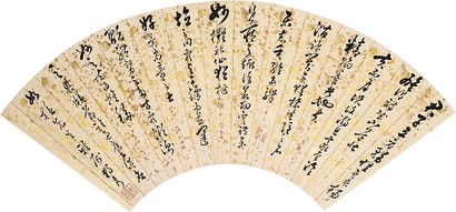 陈独秀 书法扇面 镜心