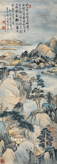 陈半丁 1950年作 山水 立轴
