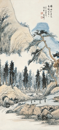 陈半丁 1931年作 山水 立轴