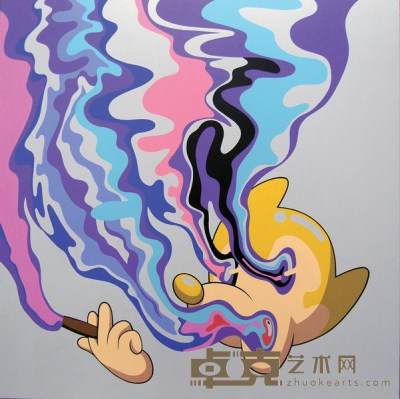 李东起 2008年作 吸烟 120×120cm
