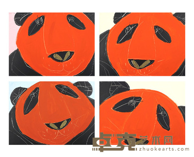 Mifusa Akase PANDA No.3;No.5;No.6;No.8 90×120cm×4