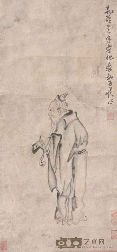 黄慎人物立轴 64×30