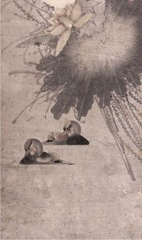 无款花鸟立轴