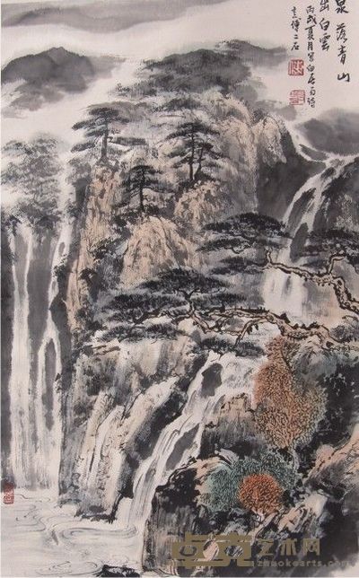 傅二石山水立轴 69×44