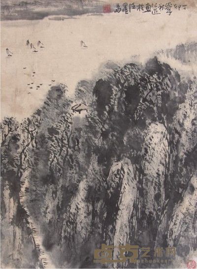 郭公达山水立轴 64×47