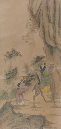 丁观鹏人物立轴