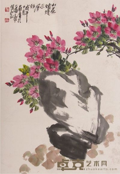 曹简楼花卉立轴 67×42