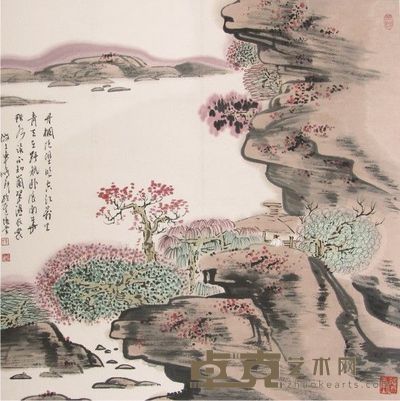 车鹏飞山水立轴 68×69